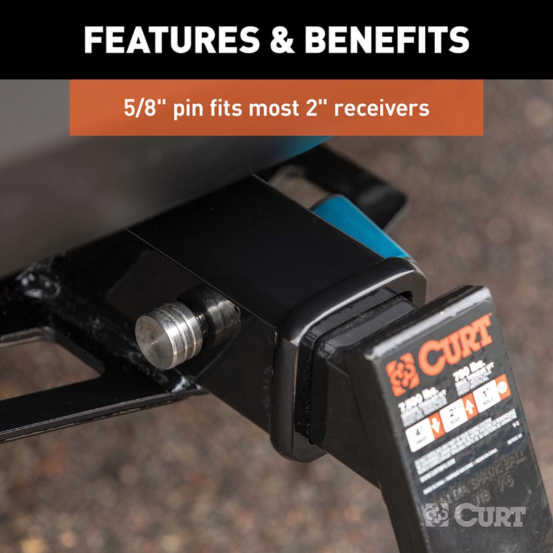 CURT 23505 Right-Angle Trailer Lock Set, 5/8-Inch Pin for 2-Inch Receiver, 1/4 x 3-Inch Coupler Span - Image 4